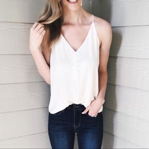 Loft button front cami